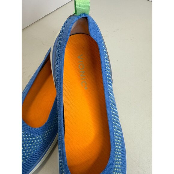 Vionic Kallie Slip On Shoes Knit Comfort Walking Lightweight Blue Azure Size 8.5 - Picture 2 of 7